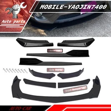 Glossy Black Front Bumper Lip Splitter Lower Spoiler Body Kit For Toyota Prius