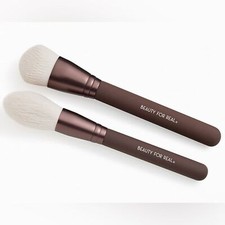 Beauty For Real Essential Pro Dual Makeup Brush Set Complexion and Powder Brush