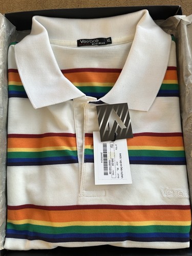 Vèrsace Poloshirt Herren schwarz XL Farbe Streifen selten - Bild 2 von 5