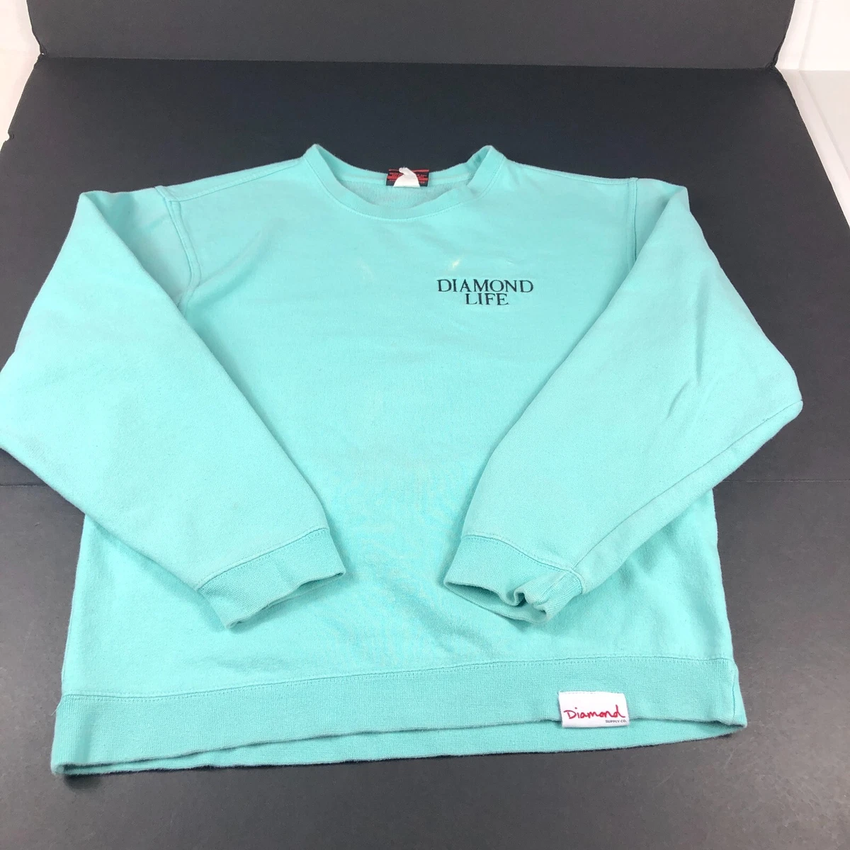 Diamond Life Supply Sweatshirt Adult Medium Tiffaney Blue Faded