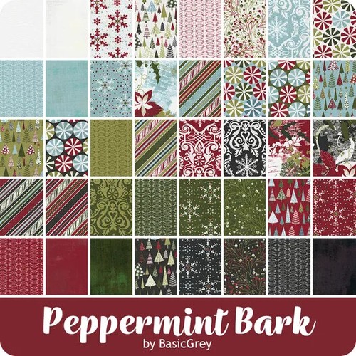 Moda PEPPERMINT BARK Basic Grey Quilt Fabric JELLY ROLL 40 strips Quilting - Picture 2 of 8