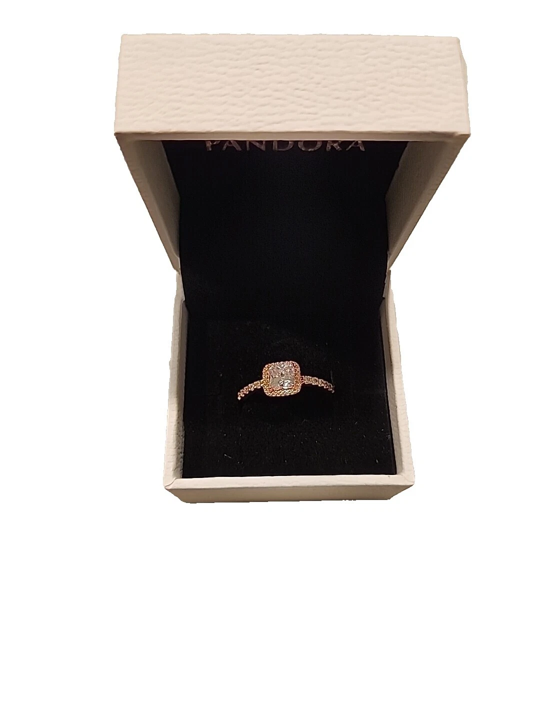 Anillo de Oro Rosa Laminado PANDORA 8 Anillos de Moda