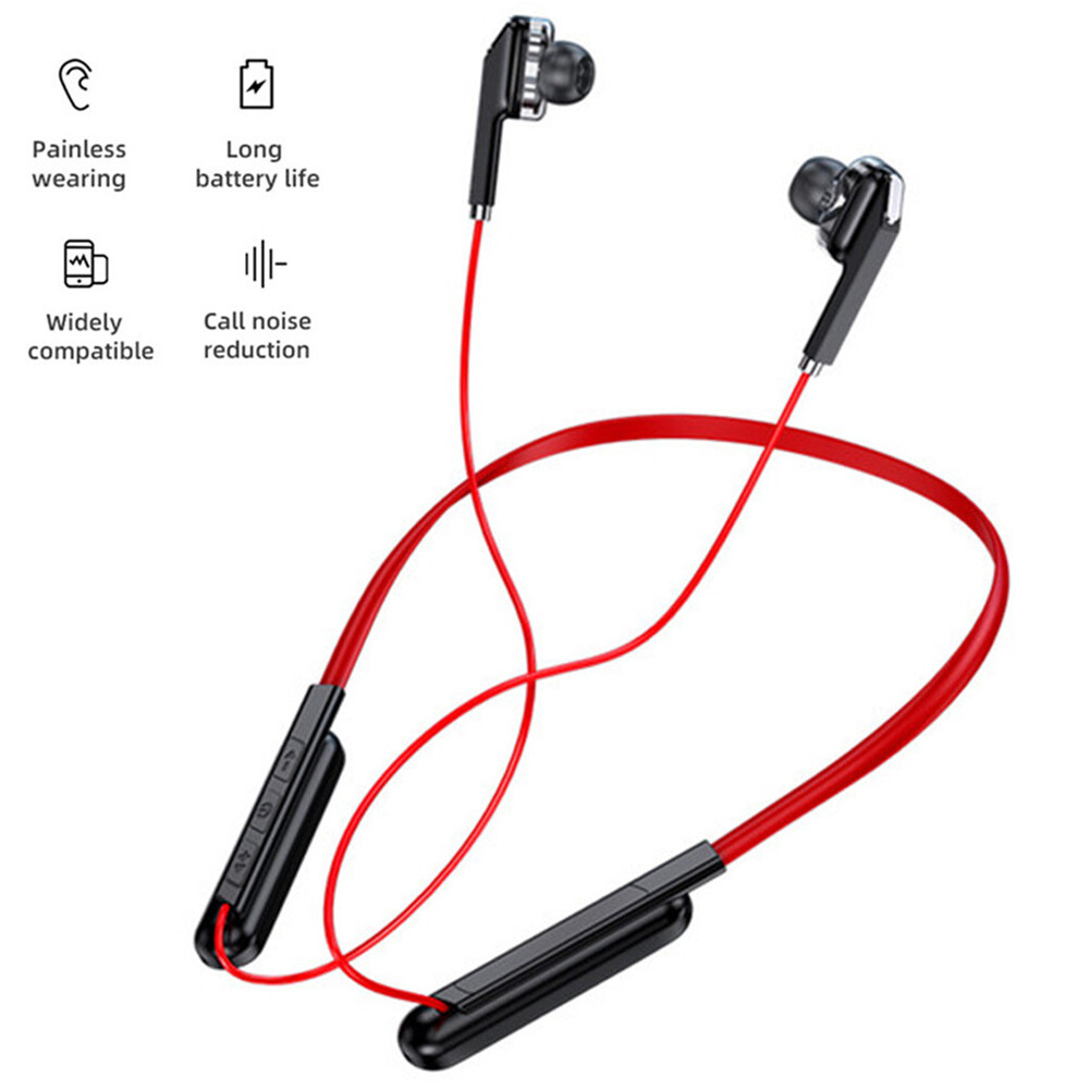 Wireless Neckband Earphone Sport Headset Sweat-proof Bluetooth for Android iOS