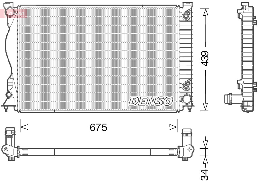 DENSO DRM02028 Radiator, engine cooling for AUDI