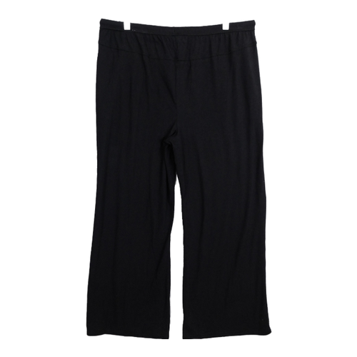 AnyBody Cozy Kind Jersey Knit Wide Leg Pants, Black , Large - Picture 2 of 2