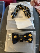 Crowned Beauty Medium Adjustable Dog  Cat Collar with Detachable Bow Tie CC04-M