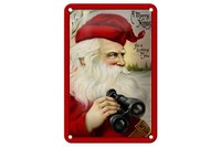 Blechschild Weihnachten Schnee Winter Santa Claus 12X18 Cm Schild