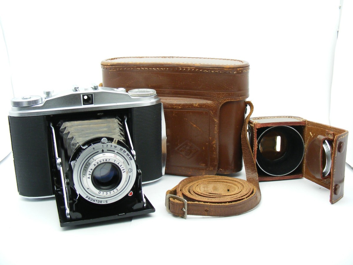 Agfa ISOLETTE II Apotar 85mm F4.5 美品 Agfa Isolette II camera Agfar Apotar 85mm f4.5 no 013713 with T