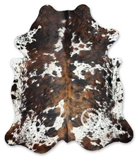 Tricolor Cowhide Rug, Hair on Hide, Cow Skin Rug, Cow hide Rug (M) (L) (XL)(XXL)