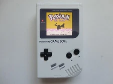 modded white  Nintendo DMG-01 GameBoy W/ IPS v4 Backlit LCD Screen Game Boy