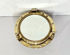 Industrial Refurbish Round Vintage Brass Window Porthole Mirror Glass Lot of 10