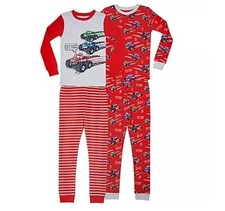 Member's Mark Toddler Boys 4-Piece Favorite Trucks Pajamas Size 3T