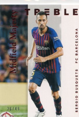 2018-19 Panini Treble Soccer SERGIO BUSQUETS Midfield Majesty RED