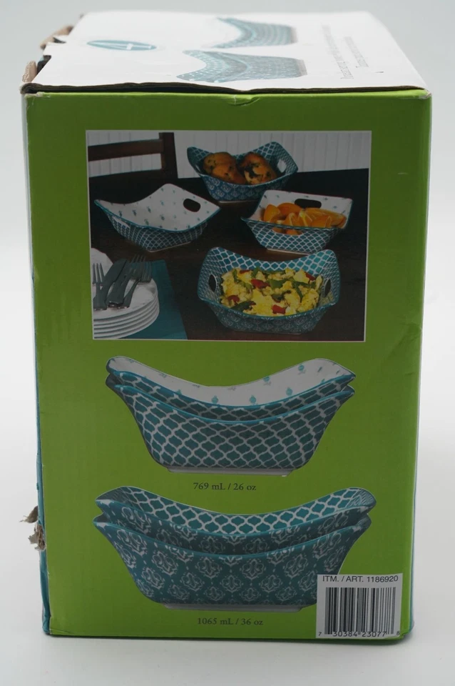 Conjunto de 4 tigelas de porcelana internacionais certificadas 36 oz e 26 oz - Imagem 2 de 4