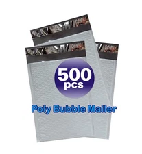 SuperPackage® 500 #000  4 X 8  Poly Bubble Mailers Padded Envelopes 500 PB#000