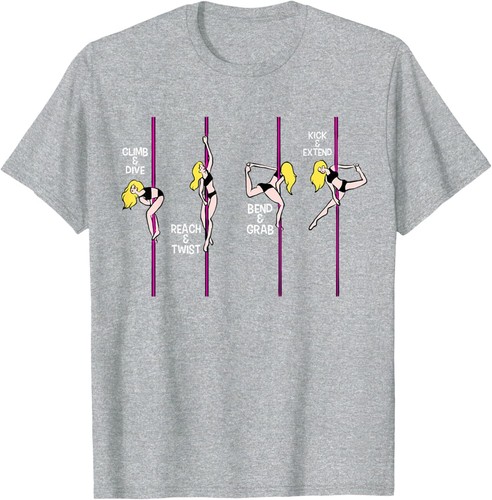 Pole Dancing Positions Sexy Dancer Dance Fitness Lover Gifts T-Shirt Hoodie - Picture 8 of 13