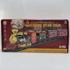 Simulated Retro Train Model 16 Pcs Electric Steam Train Sealed Box