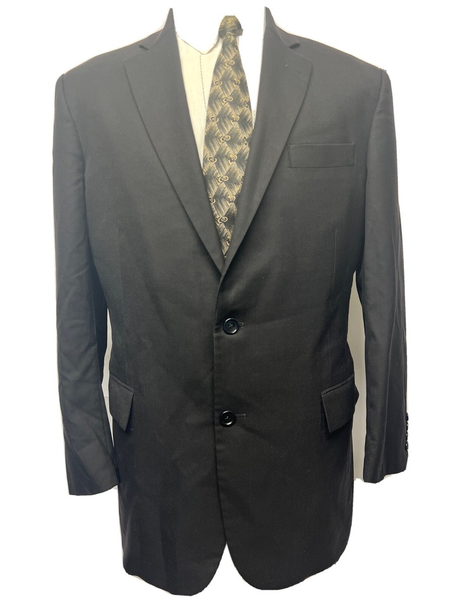Brooks Brothers Men's Wool Black Formal 2 Piece Suit Size 41L