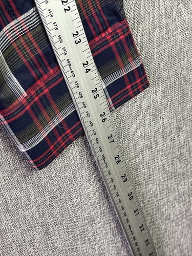 Cutter & Buck Mens L Shirt Long Sleeve Button Tartan Plaid Pocket Cotton MS6 - Picture 8 of 11