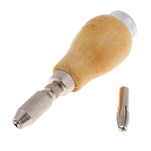 Wooden Handle Pin Vise Hand Drill Twist Drill DIY 