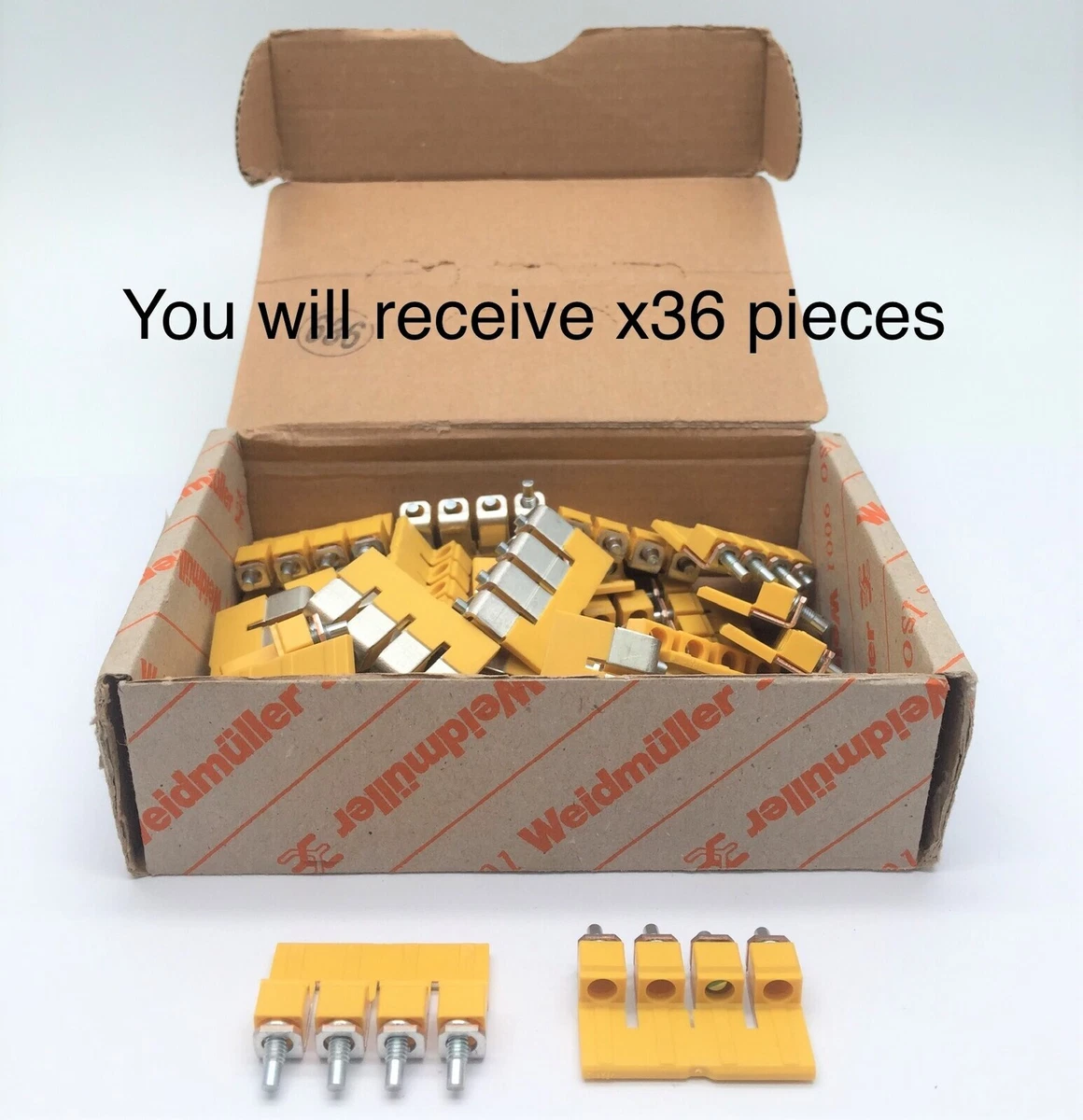 Weidmüller WQV 6/4 Cross Connector 4P Jumper Bar Yellow 1054860000  