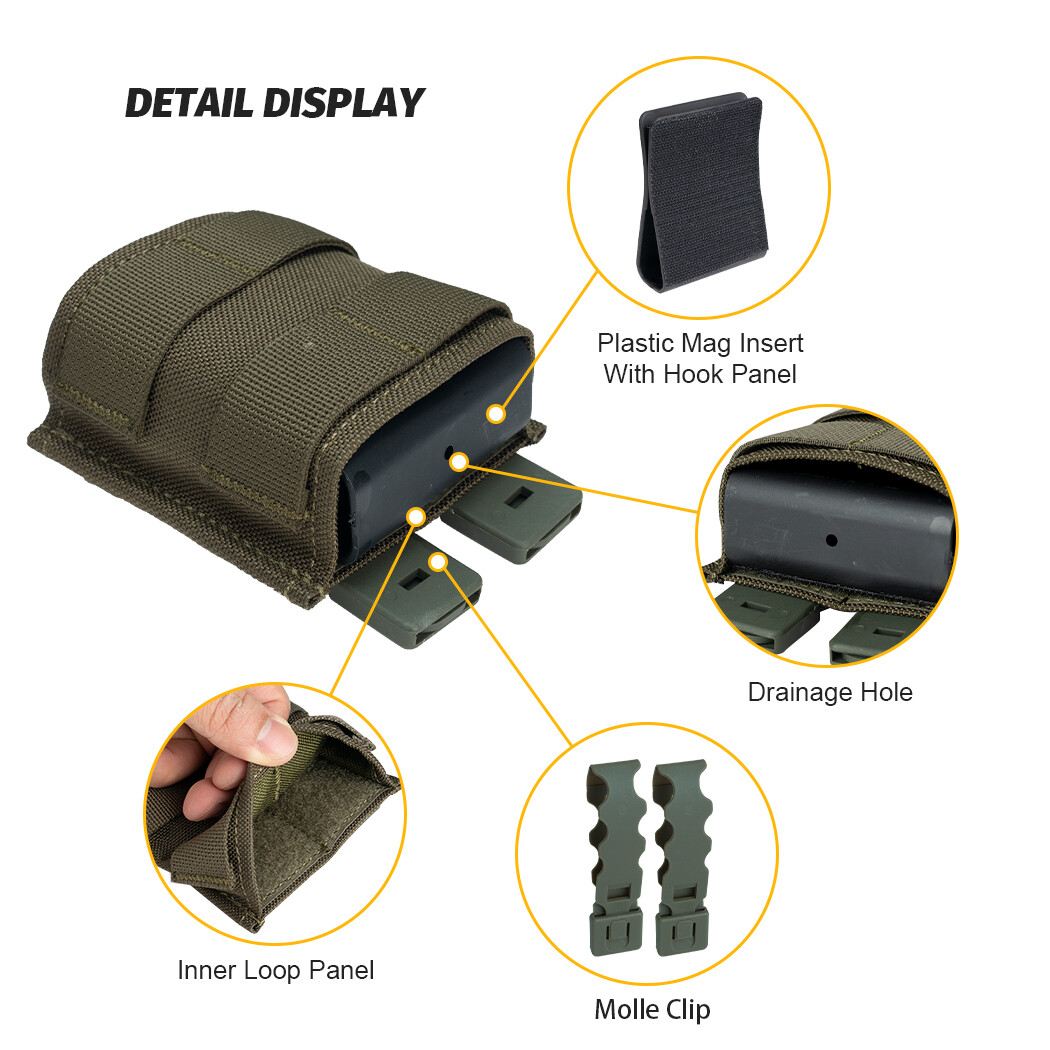 WST Tactical Mag Pouch Mag Carrier RAPIDE simple 5,56 mm MOLLE pochette WST Tactical Mag Pouch Mag Carrier RAPIDE simple 5,56 mm MOLLE pochette