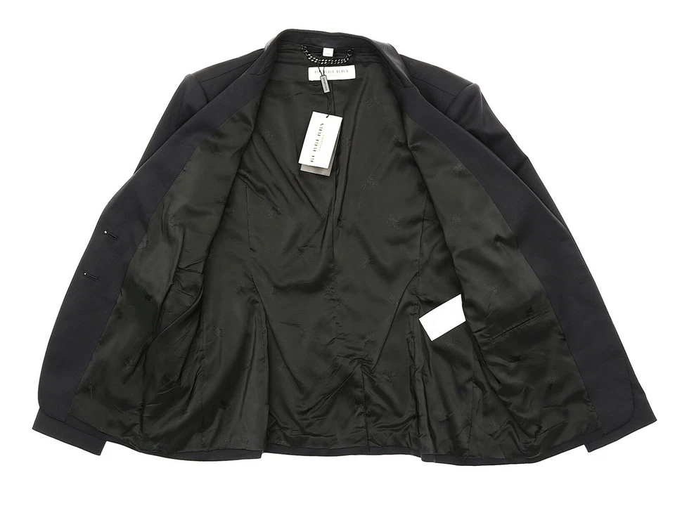 Blazer Burberry London clásico de lana virgen negro L92908 para mujer talla 18 EE. UU. Foto 2 de 3