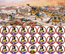 21PCS American Revolutionary War USA Marine Corps 4cm Plastic Figure DIY Toy