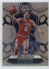 2023-24 Panini Mosaic NBA Greats Silver Prizm Julius Erving #292 HOF 08wd