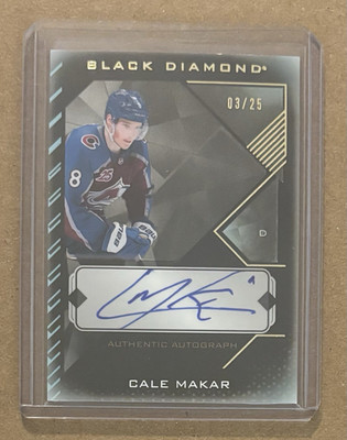 2021-22 Upper Deck Black Diamond Cale Makar Auto Pure Black 03/25 BDB-MA