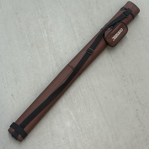 1x1 Hard Pool Cue Billiard Stick Carrying,Brown Cue Case Holds 1 Butt Leather