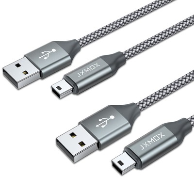 Mini USB Cable, 3.3ft 2 Pack USB 2.0 Type A Male to Mini B Charging Cord Comp...