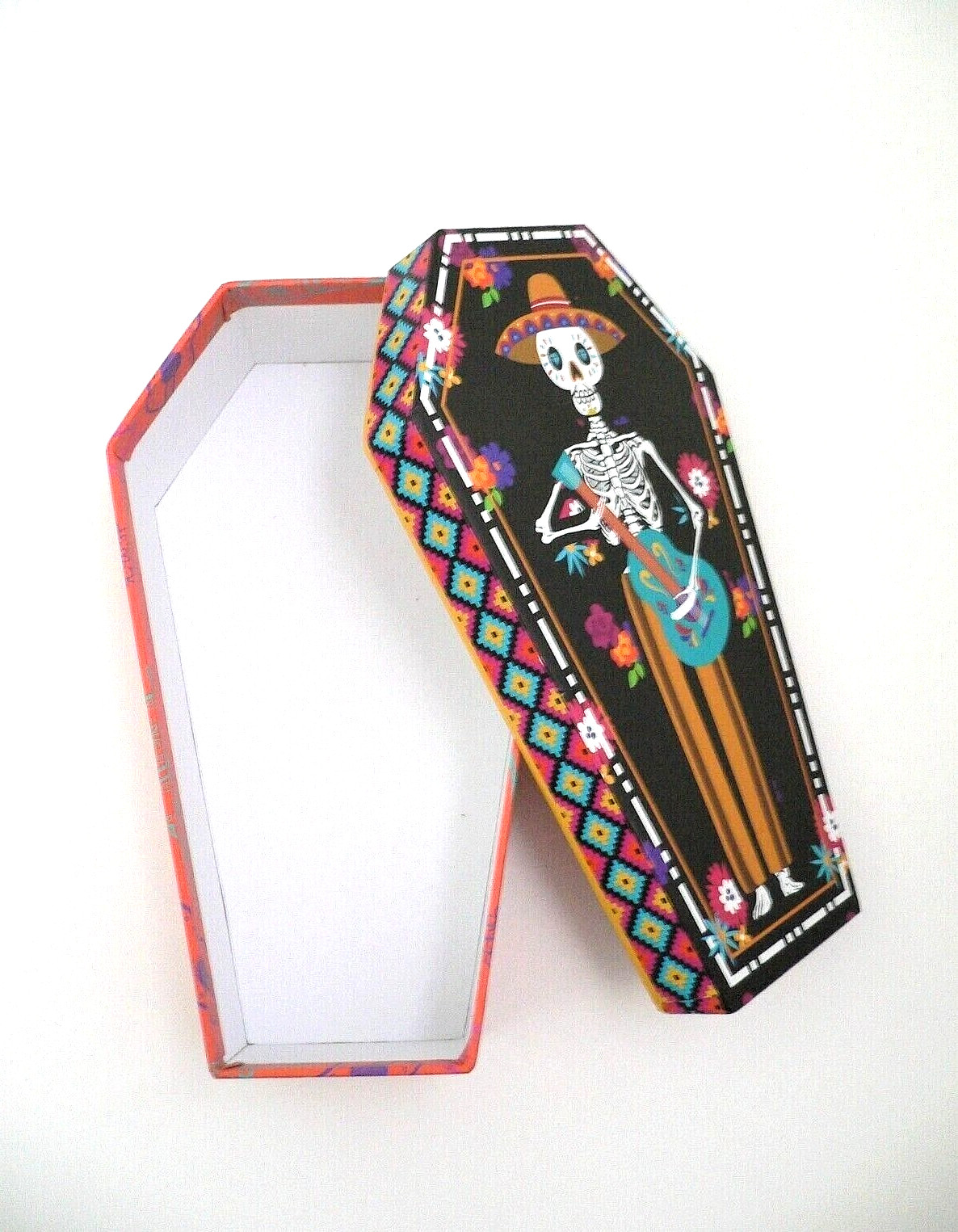 D&iacute;a de los Muertos Calacas Skeleton Nesting Boxes Set of 3 Organizer Gift Box BN
