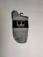b.ella - Woman's socks - Gray - Silk blend - Made in USA **F5**
