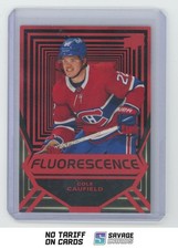 2021-22 Upper Deck Fluorescence Red Rookie Cole Caufield #FL-50 Montreal