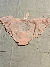 Victoria's Secret Angels Vintage Y2K Tie Side Ruffle Bling Butterfly Panties NWT