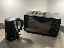 Russell Hobbs Black Kettle and Microwave Set Fully Working Good Condition