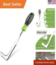 Crack Weeder, 12" Stainless Steel Crevice Weeding Tool with Soft Handle, L-Sh...