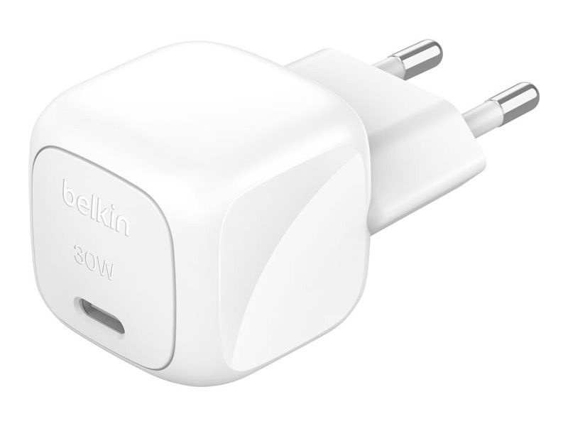 Belkin 30W USB PD Wall Charger with PPS WHT Caricabatteria WCA008KQWH
