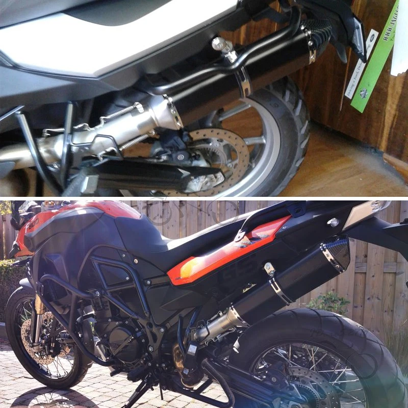 F800R 2008-2019 para BMW F800GS F700GS tubo de escape enlace medio puntas silenciadoras deslizables Foto 3 de 4