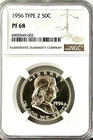 1956 PROOF FRANKLIN HALF NGC PR68, BRILLIANT, NO SPOTS OR UGLY TONING