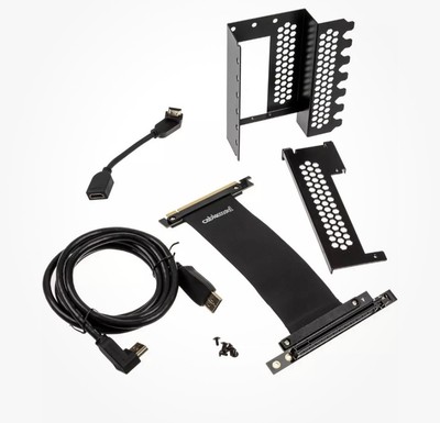 NEW CableMod Vertical PCI-e Bracket  PCI-e 4.0  Edition (Black, 2 x DisplayPort)