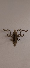 antique century handmade solid brass pivoting wall mount hat coat rack hook