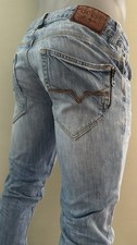 Guess Vintage Straight Leg Distressed Jeans Mens Size 34x34