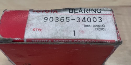 TOYOTA GENUINE BEARING FOR INPUT SHAFT FRONT 90365-34003 OEM | eBay