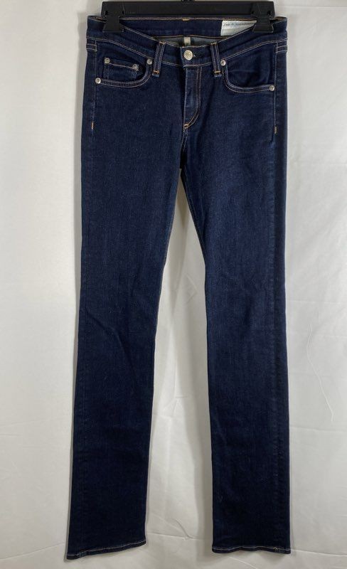 Rag & Bone Women's Cigarette Jeans Dark Indigo Made in USA Slim Straight Sz 26