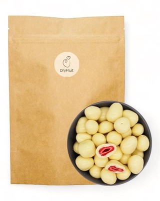 Dry-Fruit - Erdbeeren, gefriergetrocknet in weißer Schokolade 1Kg