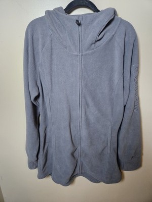 Bench Gray Polar Fleece Hooded Full Zip Sweatshirt Jacket XXL