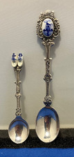 Holland ceramic delft clogs & windmill vintage souvenir collectors spoon