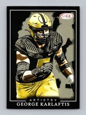 2022 SAGE Artistry #16 George Karlaftis Near Mint or Better